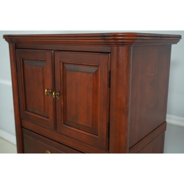 Durham Cherry 2 Door 5 Drawer Lingerie Chest For Sale - Image 13 of 17