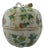 Vintage Chinoiserie Porcelain Pumpkin Shaped Lidded Jar Hand Decorated For Sale