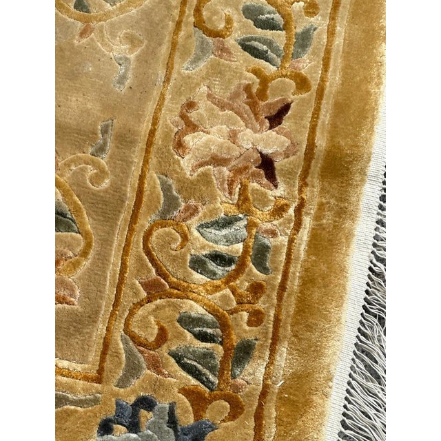 Small Vintage Chinese Silk Rug, 1990s For Sale - Image 10 of 18