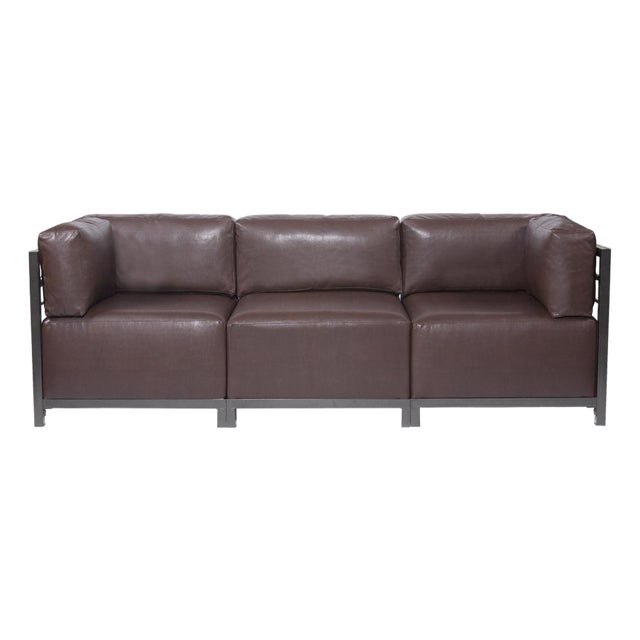 Axis 3pc Sectional Avanti Pecan Titanium Frame For Sale