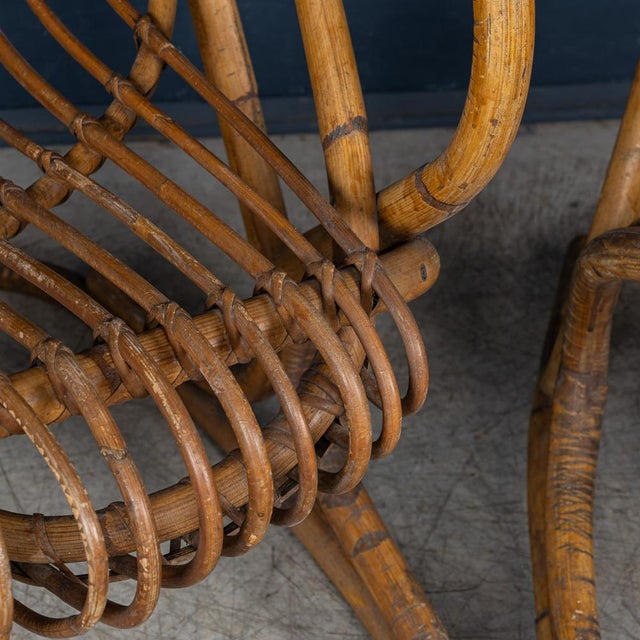 20th Century Italian Wicker Armchairs by Tito Agnoli, 1960s, Set of 2 For Sale - Image 10 of 18