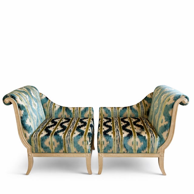 Vintage French Symmetrical Canapés by Jean-Rémy Couradette, 1999, Set of 2 For Sale - Image 6 of 6