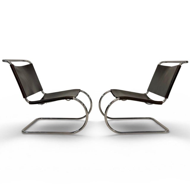 Mid-Century Modern Mies Van Der Rohe Mr 30/5 Lounge Chairs, Knoll 1970 For Sale - Image 3 of 7