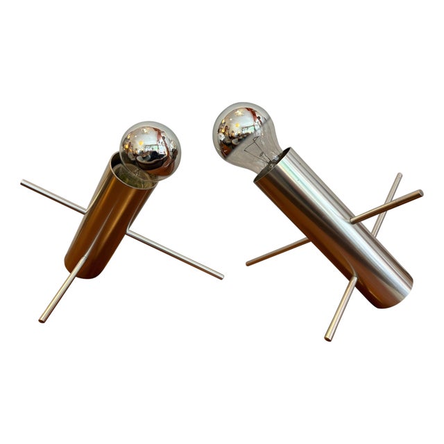 1960s Otto Wasch for Raak Cricket Lamps- A Pair For Sale