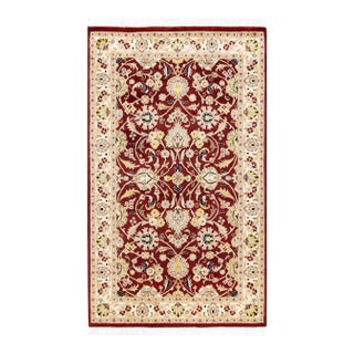 Mogul, One-of-a-Kind Hand-Knotted Area Rug in Red, 3' 1" x 5' 1" For Sale