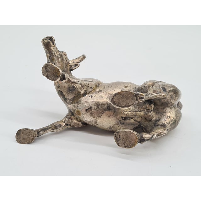 Charging Bull Figurine in Bronze by A. Di Modica, 1980s. For Sale - Image 4 of 10