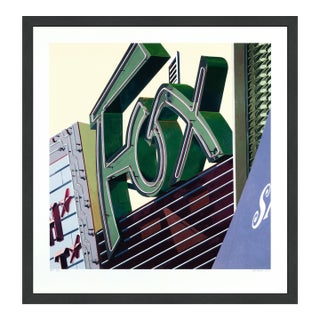 Robert Cottingham, Fox, Hand Signed Screen Print, Photorealist Style, Edition of 100, Framed, 2009 For Sale