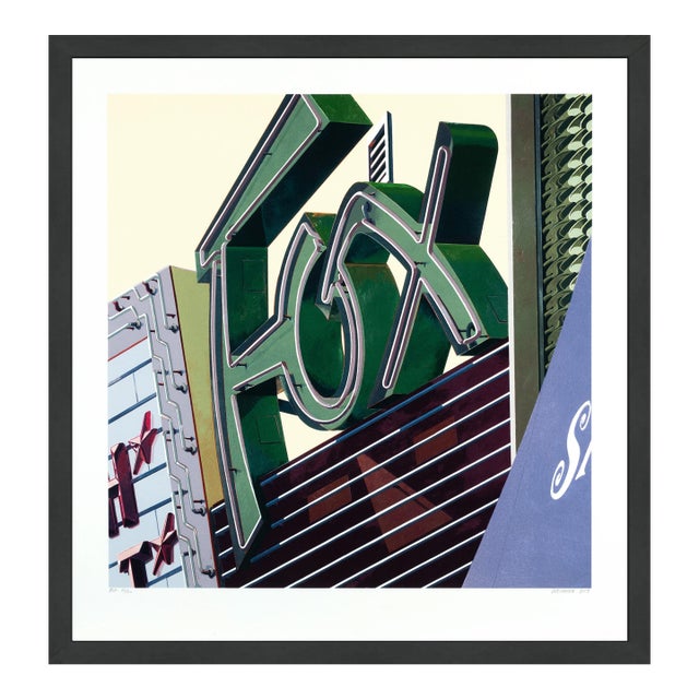 Robert Cottingham, Fox, Hand Signed Screen Print, Photorealist Style, Edition of 100, Framed, 2009 For Sale