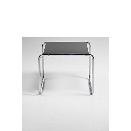 Marcel Breuer side table for Knoll Studio. Breuer designed this Bauhaus design classic in 1925. This Laccio table has a...