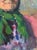 Soviet Woman Portrait, Antique Oil Painting, Ukrainian Artist (1960s) 40-30 For Sale - Image 6 of 6