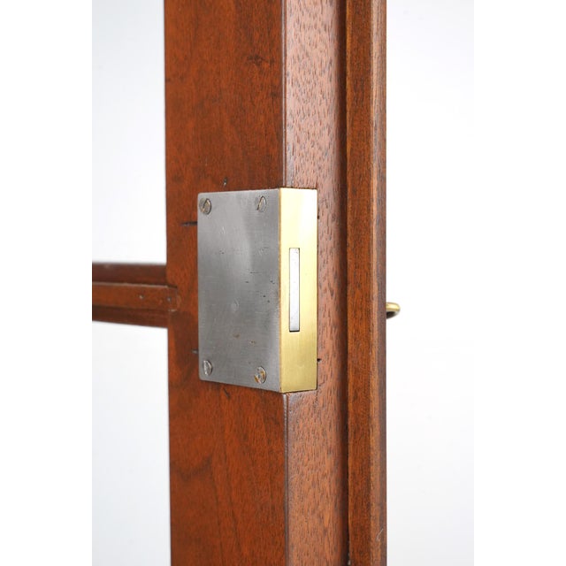 Brown Late 20th Century Traditional Walnut Glass Front Double Door Bookcase Cabinet For Sale - Image 8 of 16