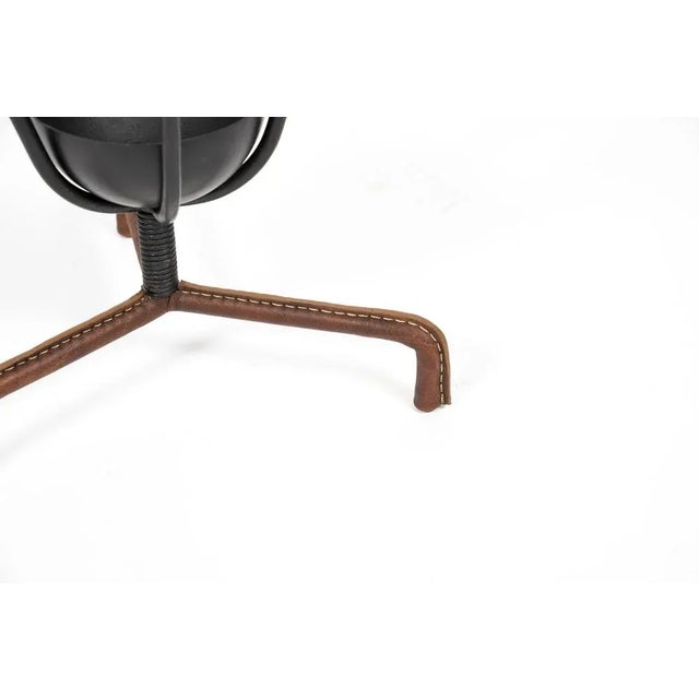 Leather Umbrella Stand by Jacques Adnet, 1950s For Sale - Image 6 of 8