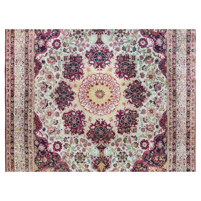 Early 20th Century Persian Lavar Kirman Rug For Sale In Chicago - Image 6 of 14