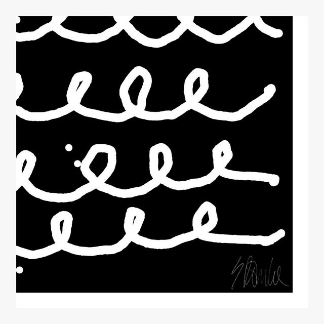 Not Yet Made - Made To Order Bumpy Train Ride White on Black Fine Art Print 43.5" X 61" by Liz Roache For Sale - Image 5 of 6