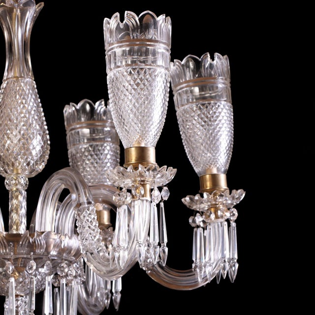 F. & C. Osler An Osler Style Cut Crystal Six-Arm Chandelier, C. 1900. For Sale - Image 4 of 10