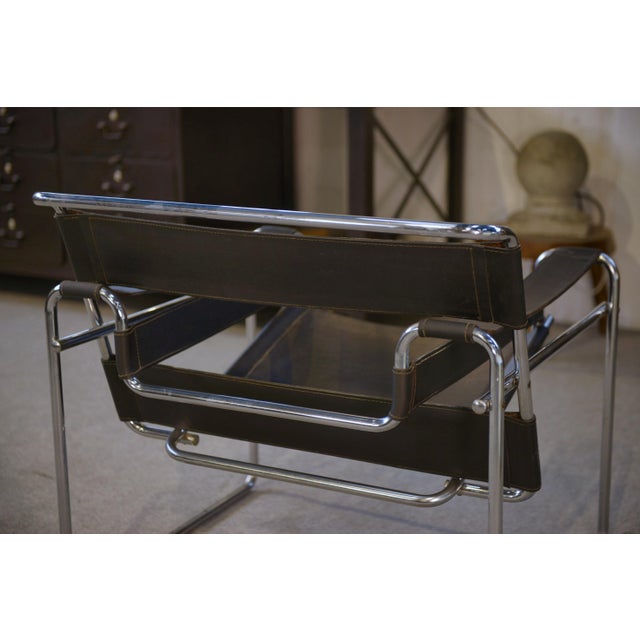 Bauhaus Wassily Armchair by Marcel Breuer, 1970s For Sale - Image 10 of 14