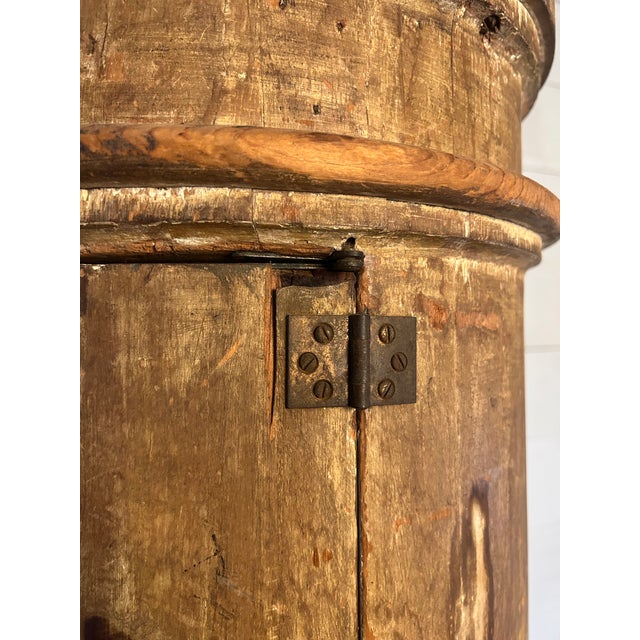 Antique Pine Cabinet/Pedestal For Sale - Image 9 of 10