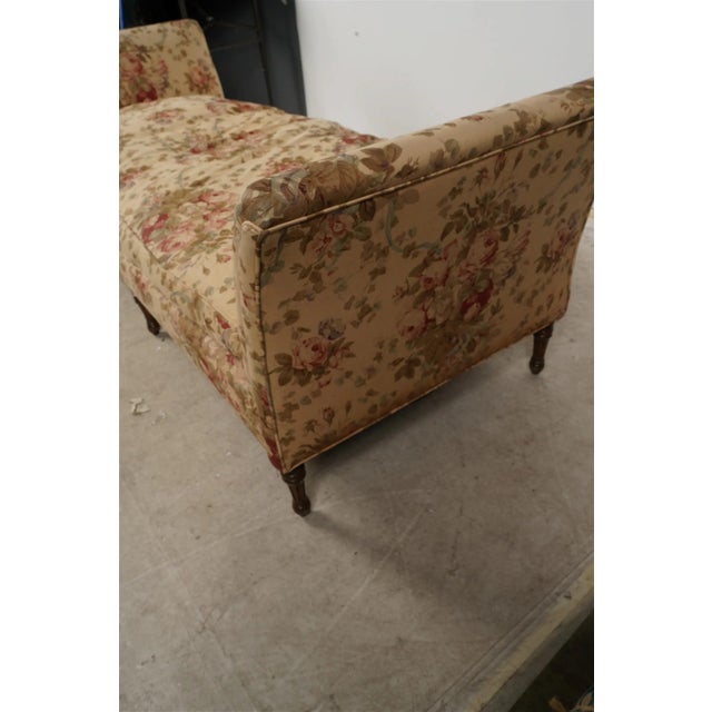 Vintage Late 20th Century English Regency Style Backless Sofa With Down Cushion & 8 Way Hand Tied Coil Springs For Sale - Image 10 of 11