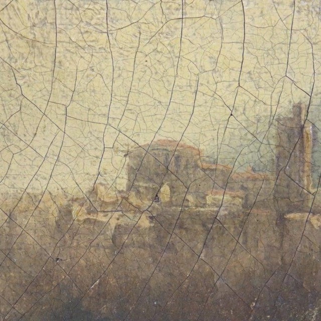Victorian Oil on Canvas Landscape Painting With Original Gilt Wood Frame 19thC For Sale - Image 3 of 10