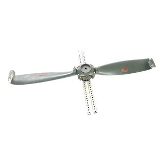 Authentic Vintage Hartzell Metal Airplane Propeller - Industrial Wall Sculpture & Art For Sale