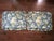 Pair of ruffled custom made shams in floral Waverly Rolling Meadows pattern featuring white and blue hydrangeas against a...