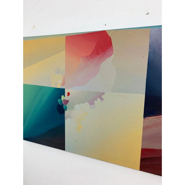 Mid-Century Modern C. 1980s Robert Hrynkiw Post Modern Color Block Painting For Sale - Image 3 of 12