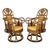 Vintage Ornate Rattan Woven Caning Swivel Chairs- a Pair For Sale