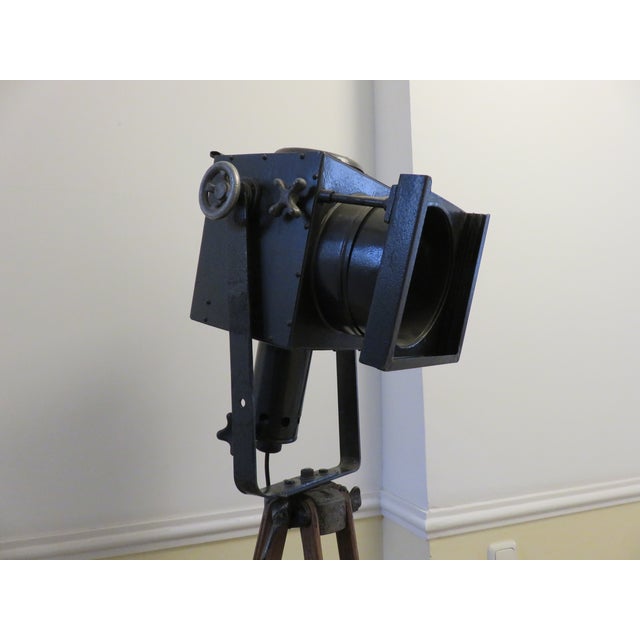 Stage Spotlight on Wooden Stand, 1930s For Sale - Image 6 of 18
