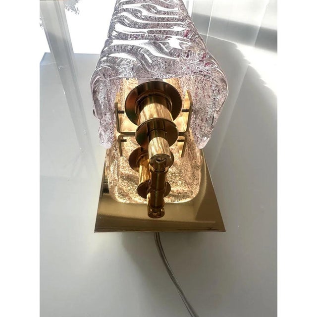 Early 21st Century Gold Wall Sconces with Ametista Graniglia Murano Glass by Simoeng, Set of 2 For Sale - Image 5 of 9