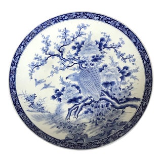 A Massive Antique Japanese Arita Porcelain Plate by Kajiwara Kiln For Sale