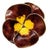 Vintage Finn Jensen Sterling Silver Enamel Pansy Brooch, Norway 1950 For Sale