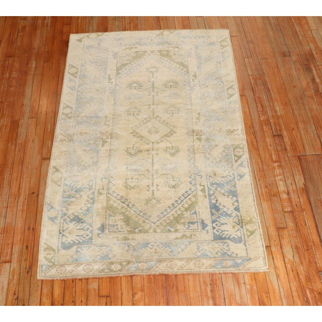 Vintage Zabihi Collection Turkish Konya Decorative Rug For Sale In New York - Image 6 of 7