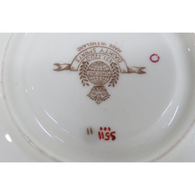 Minton Dainty Sprays England Bone China Flowers Tea Cup and Saucer 2pc Set 5033b For Sale - Image 9 of 12