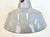 Industrial Grey Enamel Factory Pendant Lamp, 1960s For Sale - Image 4 of 18