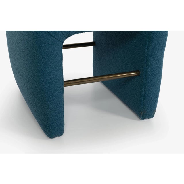 Metal Milo Baughman Upside Down U Ottoman For Sale - Image 7 of 10