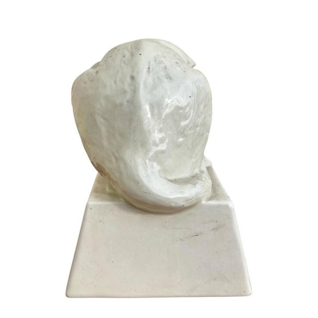 Ceramic Young Cat in Creil and Montereau Earthenware by Ernest Gazan For Sale - Image 7 of 12