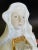 White Vintage Gold Gild Bisque Porcelain Madonna Virgin Mary Holding Rose Bust Figurine For Sale - Image 8 of 13