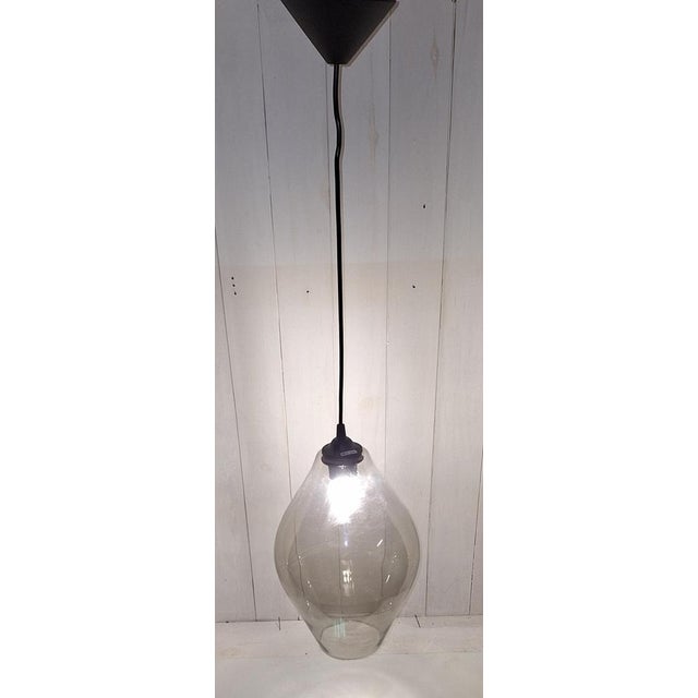 Vintage Ceiling Lamp with Tinted Glass Shade on a Plastic Mount, 2000s For Sale - Image 3 of 7