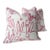 Hunt Slonem "Bunny Hutch" in Pink & White 24" Pillows - A Pair For Sale