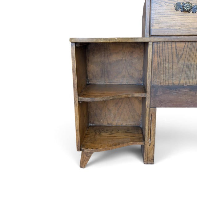 Mid-Century Modern Vintage l.a. Period Furniture Headboard With Integrated Nightstands For Sale - Image 3 of 18