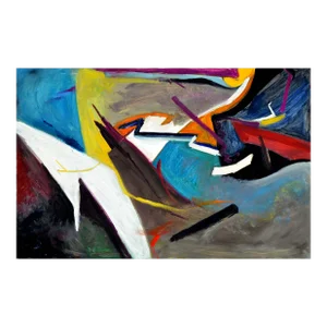 Mid Century "Lightnings Infinite / Art of Living" - Horizontal Abstract #2 by Leslie Luverne Anderson