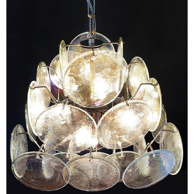 Vintage Italian Murano Chandelier in the style Vistosi, 1970s For Sale - Image 4 of 18
