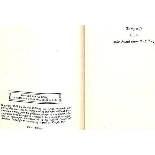 "Never Love a Stranger: A Novel of Passion and Struggle" 1948 Robbins, Harold (Signed) For Sale - Image 4 of 8