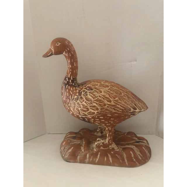 1970s Carved Pine Life Size Goose by Sarreid of Spain For Sale - Image 9 of 9
