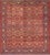 Square Sized Geometric Antique Persian Mahal-Sultanabad Rug in Red and Blue Colors For Sale In Atlanta - Image 6 of 6