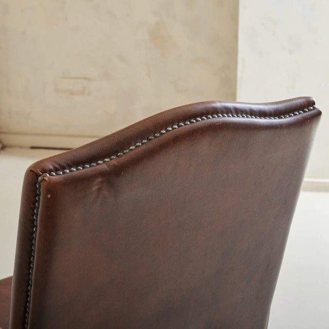 Dutch Armchair in Brown Sheepskin Leather, 1970s For Sale - Image 9 of 11