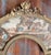 French Early 20th Century Gold Fan Shaped Frame With Print For Sale - Image 3 of 11