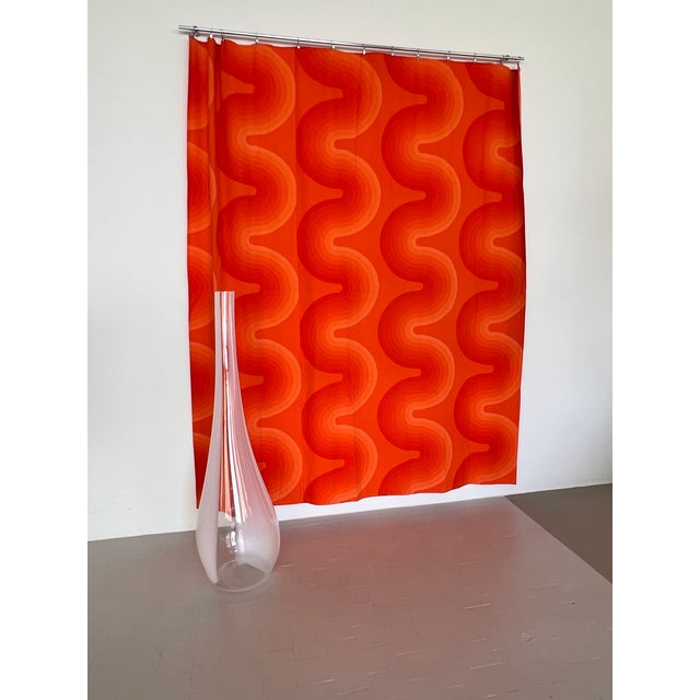 Large Vintage Wave Textile Mira-X Wall Decoration Panel by Verner Panton, 1970s For Sale - Image 4 of 9
