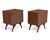 1960s Mid Century Sculptural Walnut Japanese Nightstands a Pair Albert Parvin Vladimir Kagan United Furniture Corp For Sale - Image 5 of 14