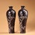 Pair of Vintage Chinese Copper & Silver Repoussé "Magpie & Plum Blossom" Mei Vases - 1120g Total For Sale - Image 4 of 10